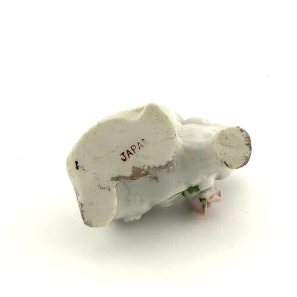 Tooth Pick Holder Vintage Cute Elephant With Trunk Up Good Luck Japan - Picture 9 of 11